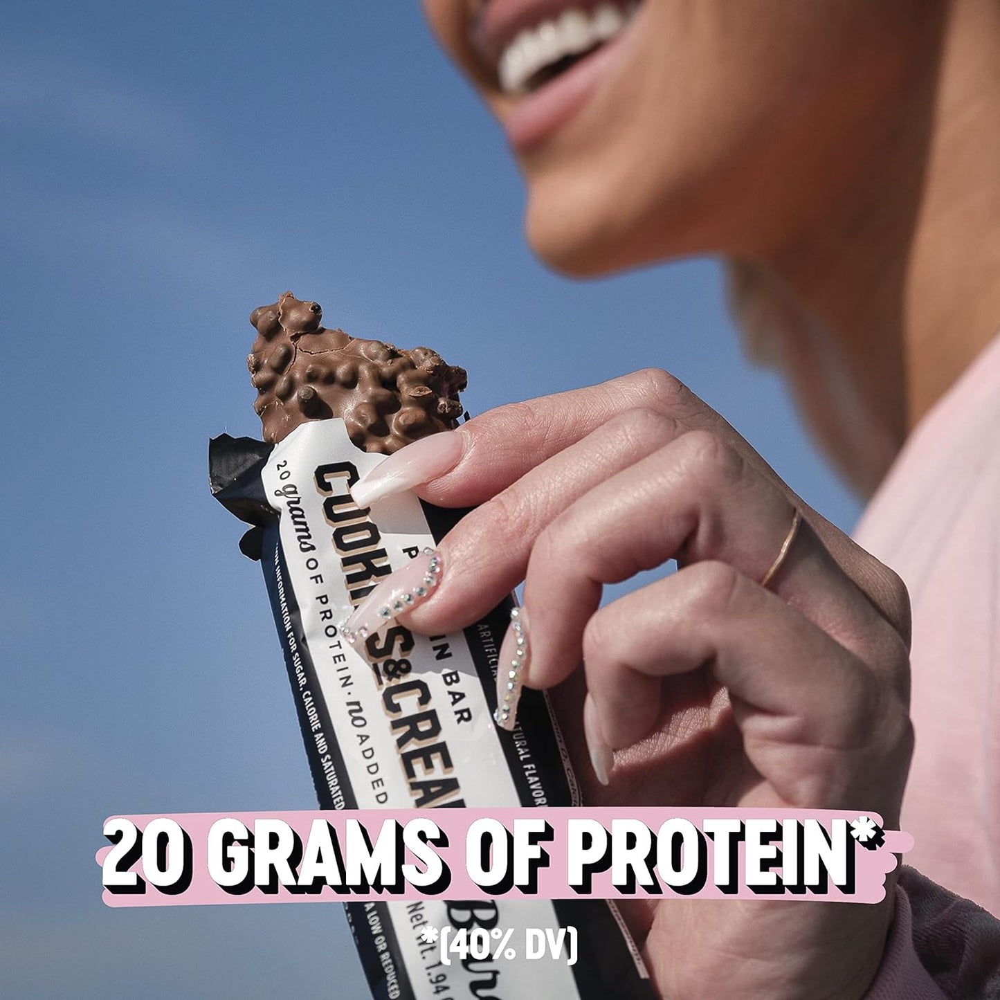 Barebells Cookies & Cream Protein Bars - 24 Pack, 20g Protein, Low Sugar