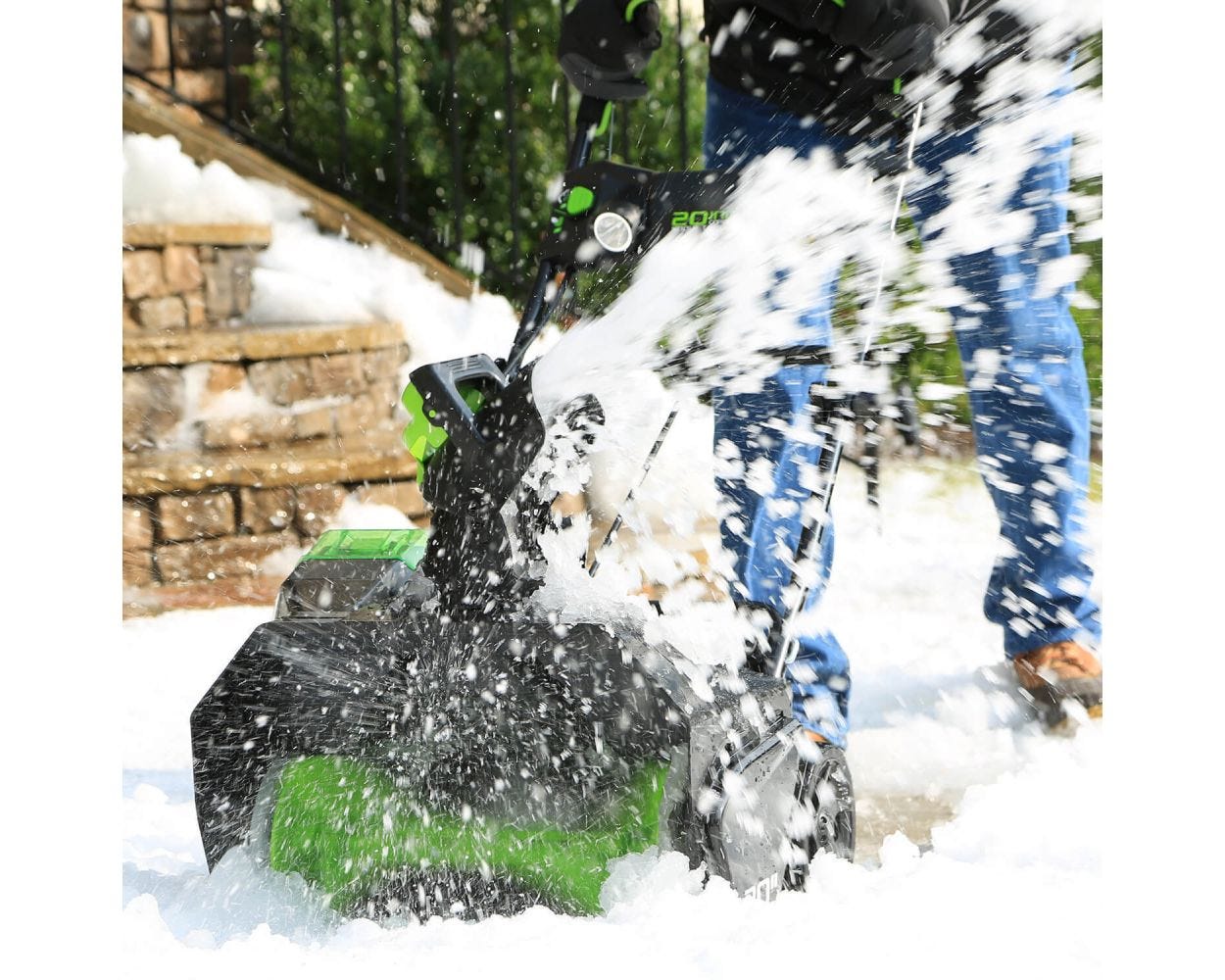 80V 20" Cordless Battery Single-Stage Snow Blower w/ 2.0 Ah Battery & Charger