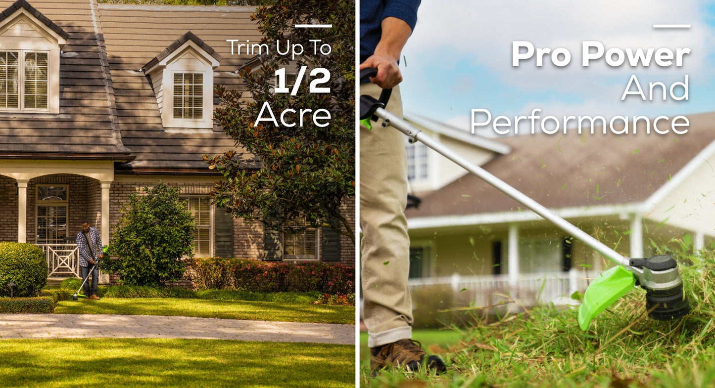 80V 16" Cordless Battery String Trimmer w/ 4.0Ah Battery & Charger