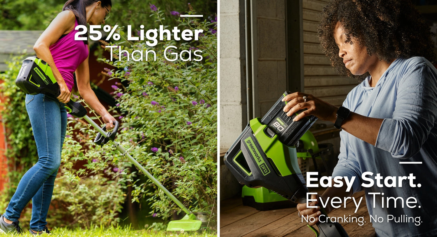 80V 16" Cordless Battery String Trimmer w/ 4.0Ah Battery & Charger