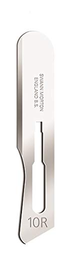 Swann-Morton #10R Sterile Surgical Blades - Stainless Steel, Individually Packed, Box of 100