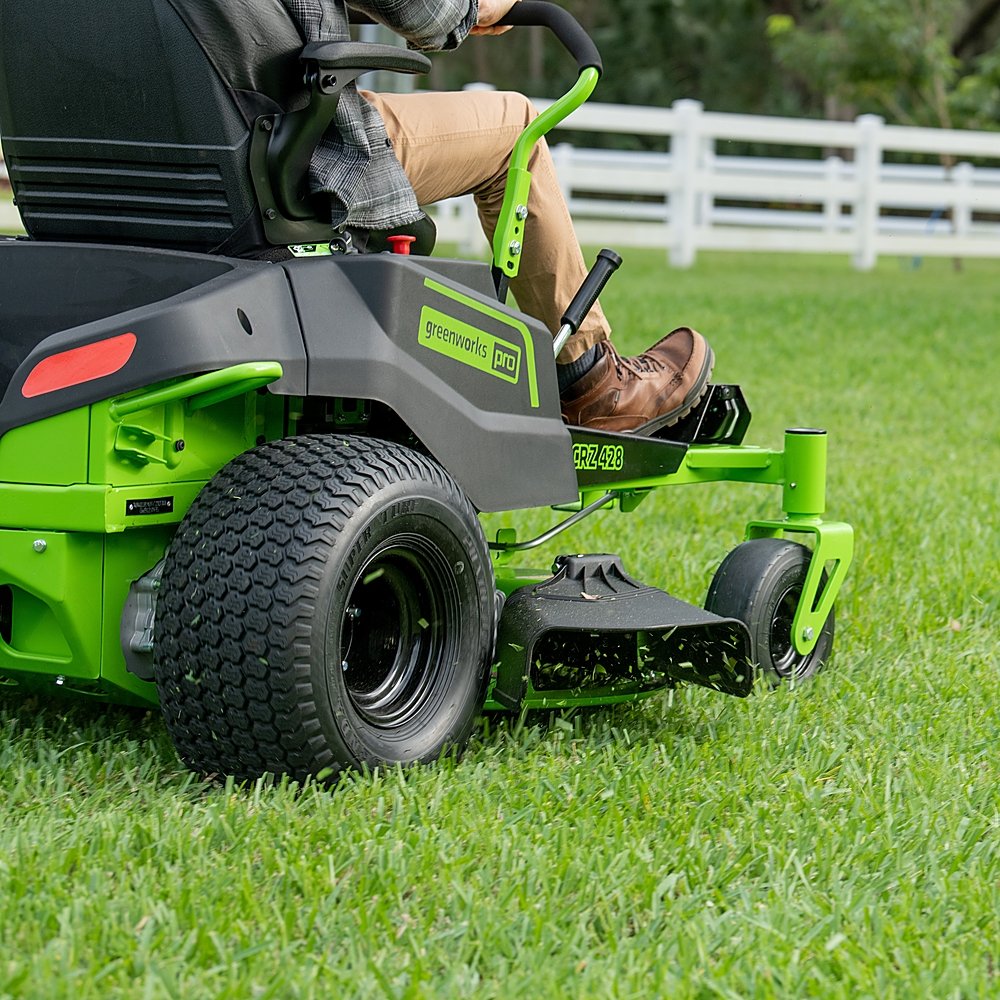 80V 42" Cordless Battery CrossoverZ Zero Turn Lawn Mower w/ Six (6) 4.0Ah Batteries and Three (3) Dual Port Turbo Chargers