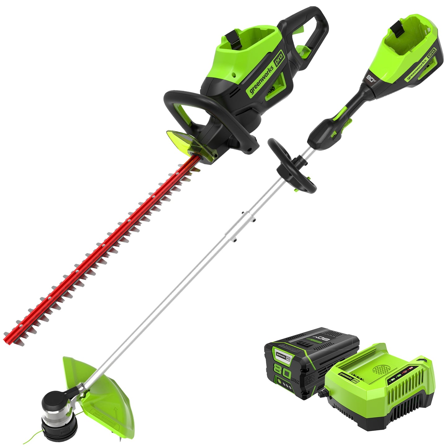 80V String Trimmer/Hedge Trimmer Combo Kit