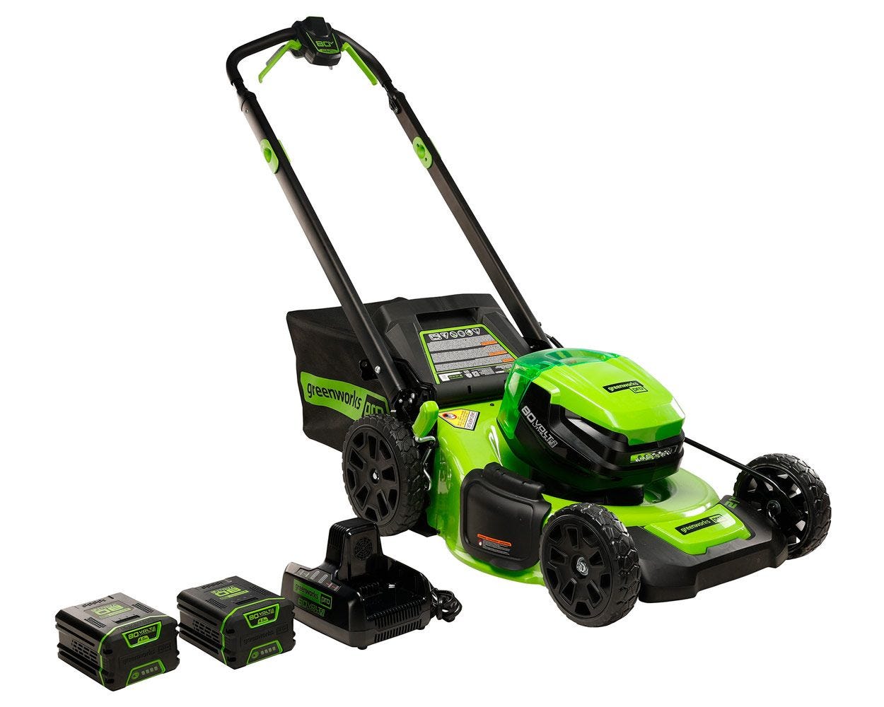 80V 21" Cordless Battery Self-Propelled Mower w/ (2) 4.0Ah Batteries & Charger