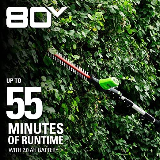 80V 20" Cordless Battery Pole Hedge Trimmer (Tool-Only)