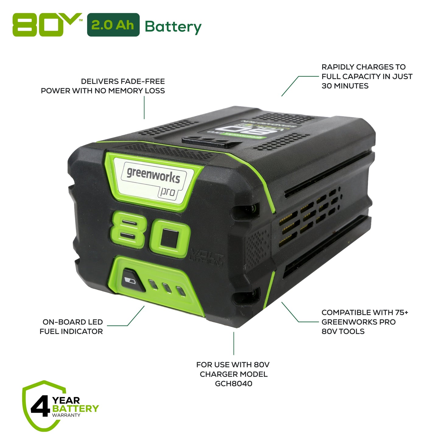 80V 2.0Ah Lithium-Ion Battery