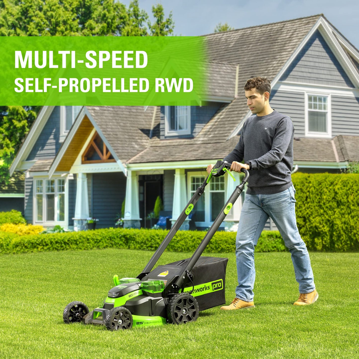 80V 25" Cordless Battery Brushless Self-Propelled Mower (Tool Only)